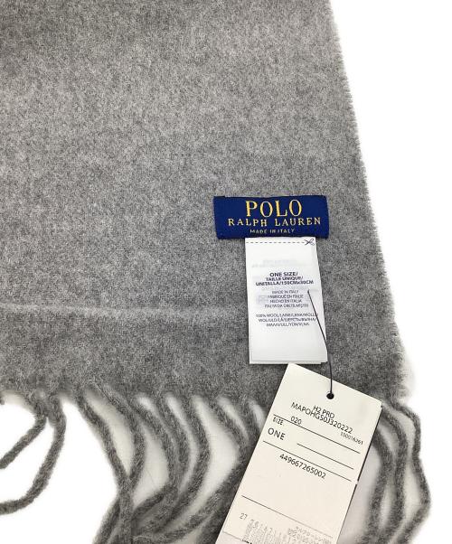 POLO RALPH LAUREN（ポロ・ラルフローレン）POLO RALPH LAUREN (ポロ・ラルフローレン) ウールマフラー グレーの古着・服飾アイテム