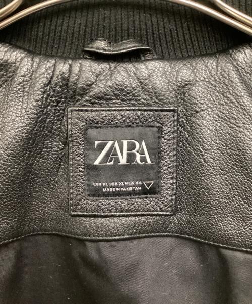 ZARA（ザラ）ZARA (ザラ) レザースタジャン ブラック サイズ:XLの古着・服飾アイテム