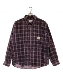 Carhartt WIP（カーハート ワーク イン プログレス）の古着「コーデュロイシャツ」｜ブラック×パープル