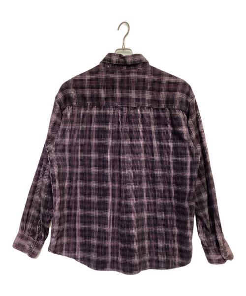 Carhartt WIP（カーハート ワーク イン プログレス）Carhartt WIP (カーハート ワーク イン プログレス) コーデュロイシャツ ブラック×パープル サイズ:XXLの古着・服飾アイテム