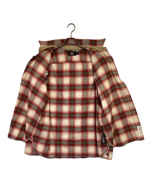 RRL（ダブルアールエル）RRL (ダブルアールエル) オンブレチェックシャツ レッド サイズ:XLの古着・服飾アイテム