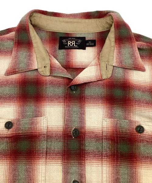 RRL（ダブルアールエル）RRL (ダブルアールエル) オンブレチェックシャツ レッド サイズ:XLの古着・服飾アイテム