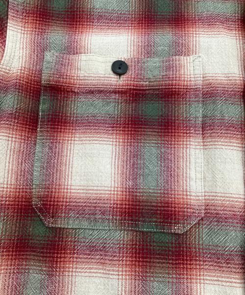 RRL（ダブルアールエル）RRL (ダブルアールエル) オンブレチェックシャツ レッド サイズ:XLの古着・服飾アイテム
