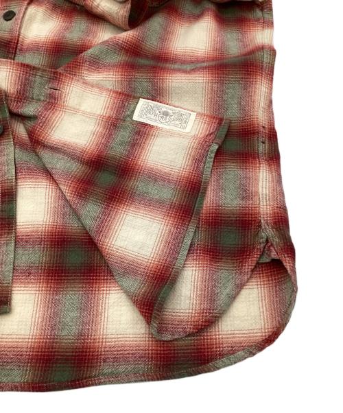 RRL（ダブルアールエル）RRL (ダブルアールエル) オンブレチェックシャツ レッド サイズ:XLの古着・服飾アイテム