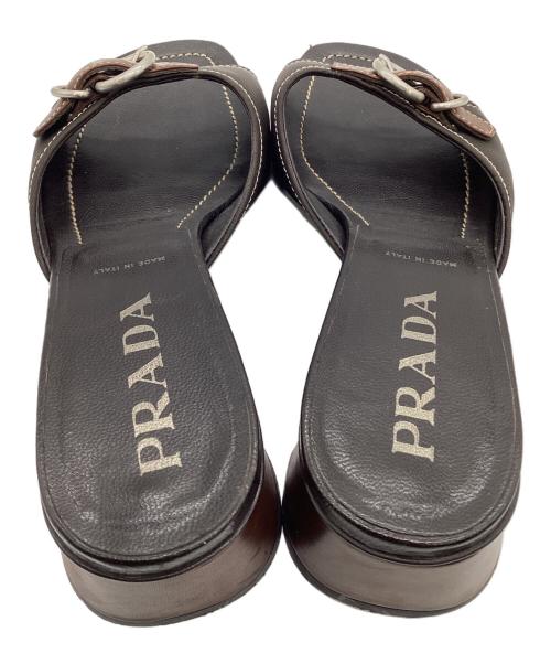 PRADA（プラダ）PRADA (プラダ) サンダル ブラウン サイズ:37.5の古着・服飾アイテム