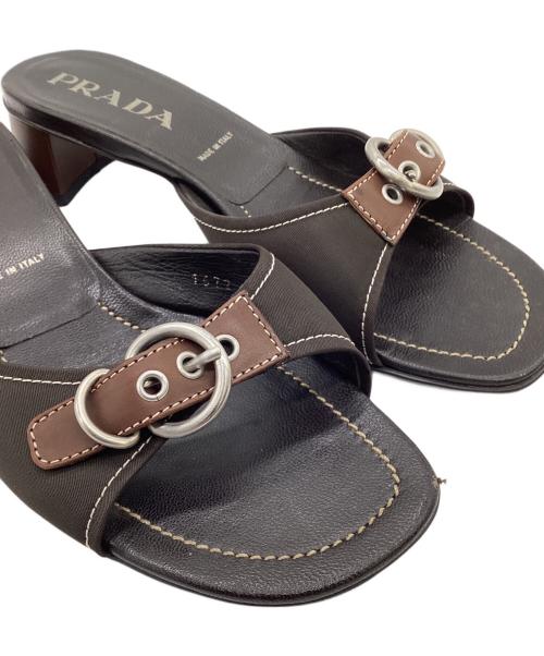 PRADA（プラダ）PRADA (プラダ) サンダル ブラウン サイズ:37.5の古着・服飾アイテム