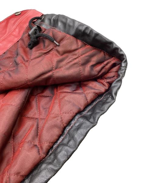 AVIREX VARSITY（アヴィレックスバーシティ）AVIREX VARSITY (アヴィレックスバーシティ) レザージャケット ブラック×レッド サイズ:Sの古着・服飾アイテム