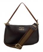 YOUNG & OLSEN The DRYGOODS STORE×FRAMeWORKヤングアンドオルセン ザ ドライグッズストア×フレームワーク）の古着「別注ストラップ付き2WAYポーチ」｜ブラウン