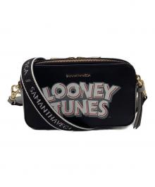 Samantha Vega×LOONEY TUNES（サマンサベガ×ルーニーチューンズ）の古着「ショルダーバッグ」｜グレー×ブラック