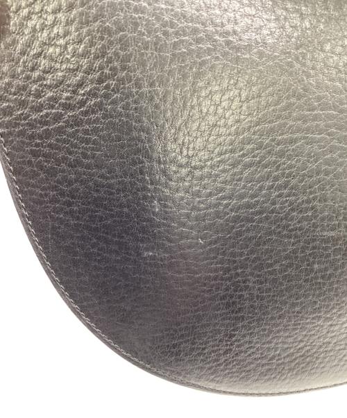 DELVAUX（デルヴォー）DELVAUX (デルヴォー) レザーショルダーバッグ ブラックの古着・服飾アイテム