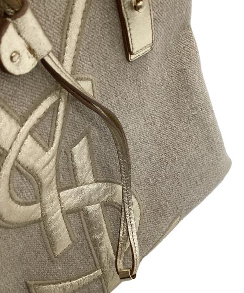 Yves Saint Laurent（イヴサンローラン）Yves Saint Laurent (イヴサンローラン) カハラ ミニトートバッグ ベージュの古着・服飾アイテム