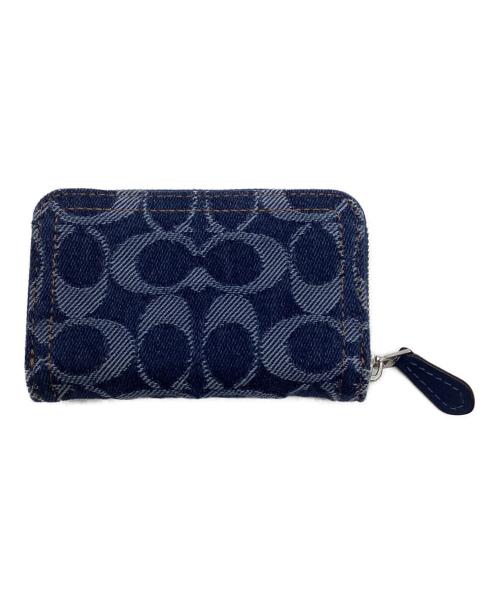 COACH（コーチ）COACH (コーチ) エッセンシャル スモール ジップ アラウンド カード ケース・シグネチャー デニム インディゴの古着・服飾アイテム