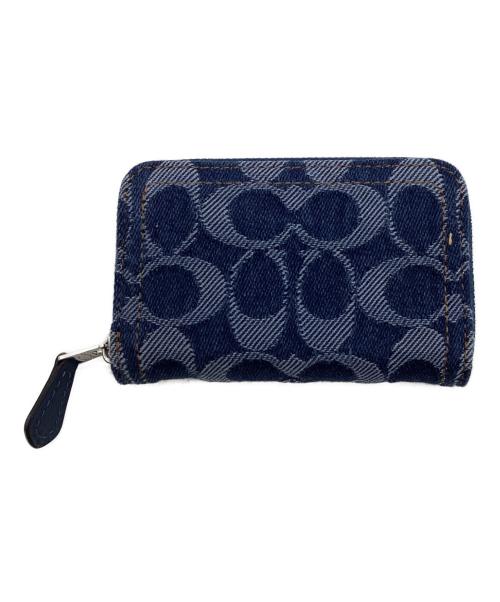 COACH（コーチ）COACH (コーチ) エッセンシャル スモール ジップ アラウンド カード ケース・シグネチャー デニム インディゴの古着・服飾アイテム