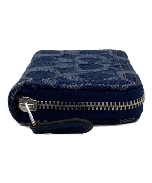 COACH（コーチ）COACH (コーチ) エッセンシャル スモール ジップ アラウンド カード ケース・シグネチャー デニム インディゴの古着・服飾アイテム