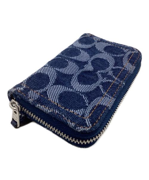 COACH（コーチ）COACH (コーチ) エッセンシャル スモール ジップ アラウンド カード ケース・シグネチャー デニム インディゴの古着・服飾アイテム