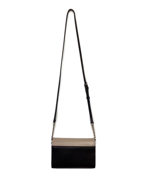 Kate Spade（ケイトスペード）Kate Spade (ケイトスペード) ステイシー カラーブロック スモール フラップ クロスボディ ベージュ×ブラックの古着・服飾アイテム