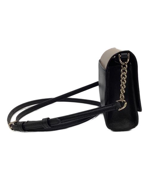 Kate Spade（ケイトスペード）Kate Spade (ケイトスペード) ステイシー カラーブロック スモール フラップ クロスボディ ベージュ×ブラックの古着・服飾アイテム