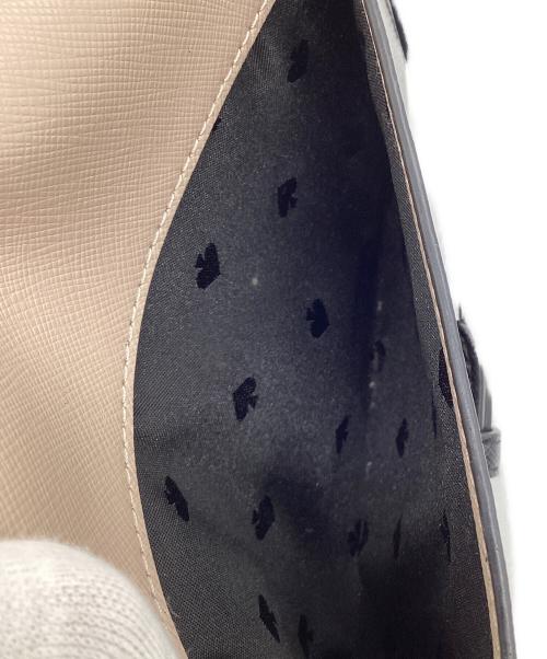 Kate Spade（ケイトスペード）Kate Spade (ケイトスペード) ステイシー カラーブロック スモール フラップ クロスボディ ベージュ×ブラックの古着・服飾アイテム