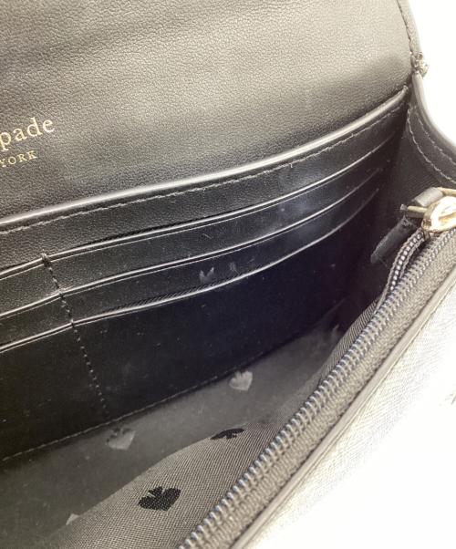 Kate Spade（ケイトスペード）Kate Spade (ケイトスペード) ステイシー カラーブロック スモール フラップ クロスボディ ベージュ×ブラックの古着・服飾アイテム