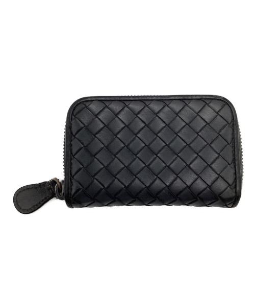BOTTEGA VENETA（ボッテガベネタ）BOTTEGA VENETA (ボッテガベネタ) イントレチャート ラウンドジップ カードケース グレーの古着・服飾アイテム