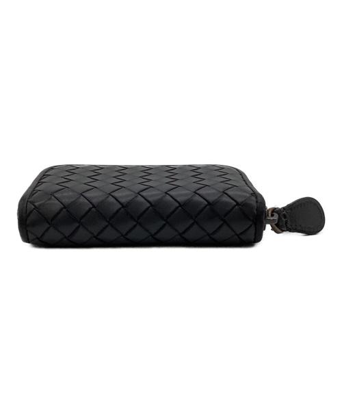 BOTTEGA VENETA（ボッテガベネタ）BOTTEGA VENETA (ボッテガベネタ) イントレチャート ラウンドジップ カードケース グレーの古着・服飾アイテム