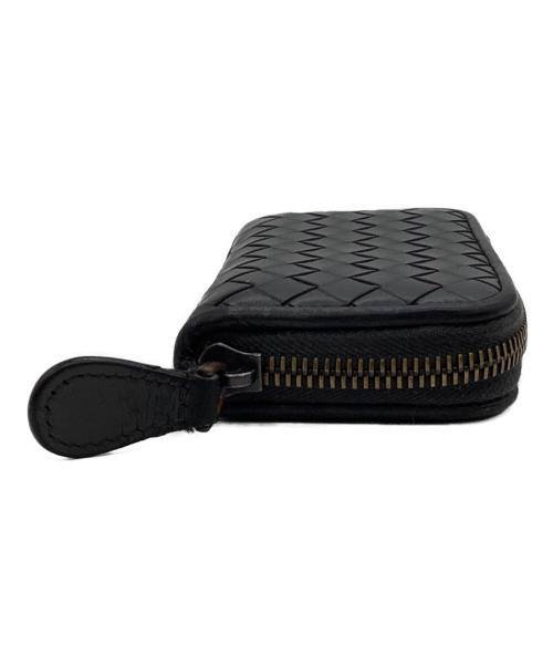 BOTTEGA VENETA（ボッテガベネタ）BOTTEGA VENETA (ボッテガベネタ) イントレチャート ラウンドジップ カードケース グレーの古着・服飾アイテム