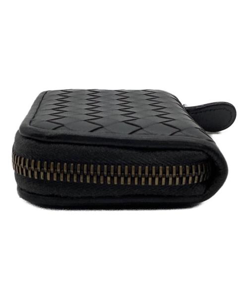 BOTTEGA VENETA（ボッテガベネタ）BOTTEGA VENETA (ボッテガベネタ) イントレチャート ラウンドジップ カードケース グレーの古着・服飾アイテム