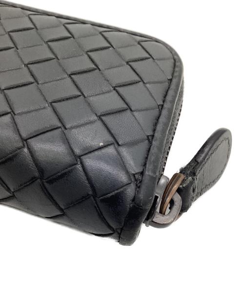 BOTTEGA VENETA（ボッテガベネタ）BOTTEGA VENETA (ボッテガベネタ) イントレチャート ラウンドジップ カードケース グレーの古着・服飾アイテム