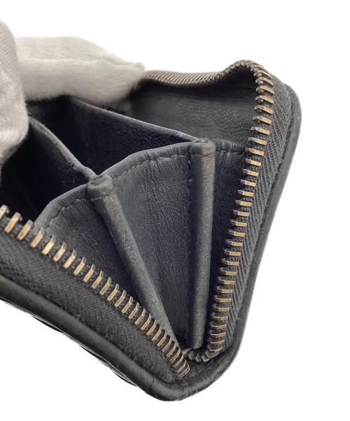 BOTTEGA VENETA（ボッテガベネタ）BOTTEGA VENETA (ボッテガベネタ) イントレチャート ラウンドジップ カードケース グレーの古着・服飾アイテム