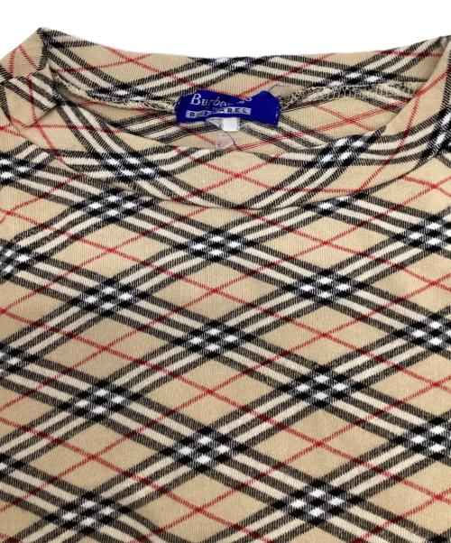 BURBERRY BLUE LABEL（バーバリー ブルー レーベル）BURBERRY BLUE LABEL (バーバリー ブルー レーベル) コットンハイゲージ 半袖ニット ベージュ サイズ:Mの古着・服飾アイテム