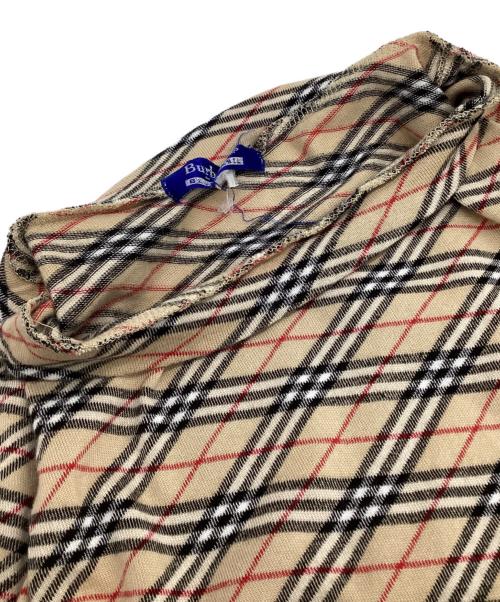 BURBERRY BLUE LABEL（バーバリー ブルー レーベル）BURBERRY BLUE LABEL (バーバリー ブルー レーベル) コットンハイゲージ 半袖ニット ベージュ サイズ:Mの古着・服飾アイテム
