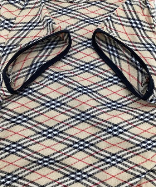BURBERRY BLUE LABEL（バーバリー ブルー レーベル）BURBERRY BLUE LABEL (バーバリー ブルー レーベル) コットンハイゲージ 半袖ニット ベージュ サイズ:Mの古着・服飾アイテム