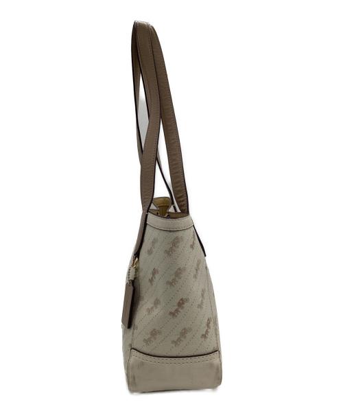 COACH（コーチ）COACH (コーチ) ホース アンド キャリッジ トート 27 ウィズ ホース アンド キャリッジ ドット プリント アイボリーの古着・服飾アイテム
