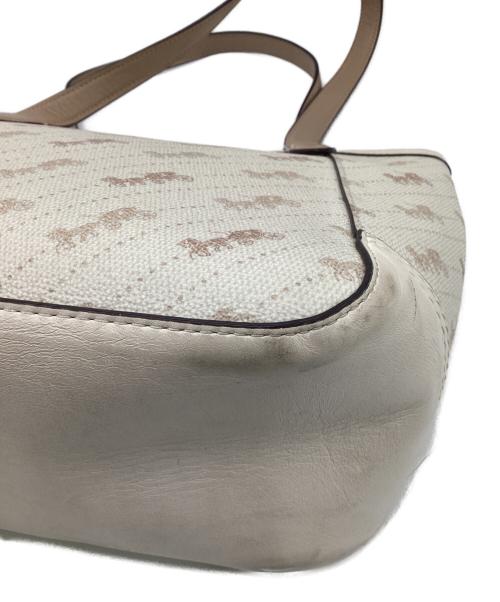 COACH（コーチ）COACH (コーチ) ホース アンド キャリッジ トート 27 ウィズ ホース アンド キャリッジ ドット プリント アイボリーの古着・服飾アイテム