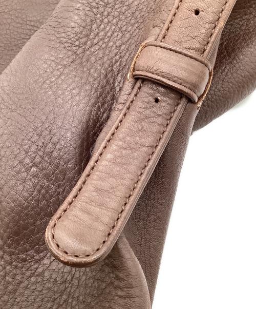 genten（ゲンテン）genten (ゲンテン) レザーショルダーバッグ ダークブラウンの古着・服飾アイテム
