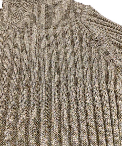 ebure（エブール）ebure (エブール) ミックスカラーラメニットカーディガン グリーン サイズ:-の古着・服飾アイテム