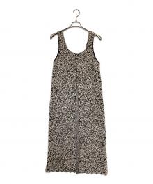 ROSE BUD×mag.by c（ローズバッド×マグバイシー）の古着「LACE SLEEVELESS DRESS（レース スリーブレス ドレス）」｜グレー