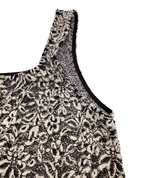 ROSE BUD（ローズバッド）ROSE BUD (ローズバッド) mag.by c (マグバイシー) LACE SLEEVELESS DRESS（レース スリーブレス ドレス） グレー サイズ:ONESIZEの古着・服飾アイテム