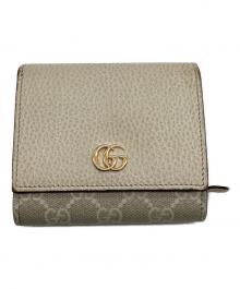 GUCCI（グッチ）の古着「ダブルG バイカラー ミディアム ウォレット」｜アイボリー