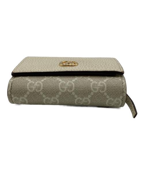 GUCCI（グッチ）GUCCI (グッチ) ダブルG バイカラー ミディアム ウォレット アイボリーの古着・服飾アイテム