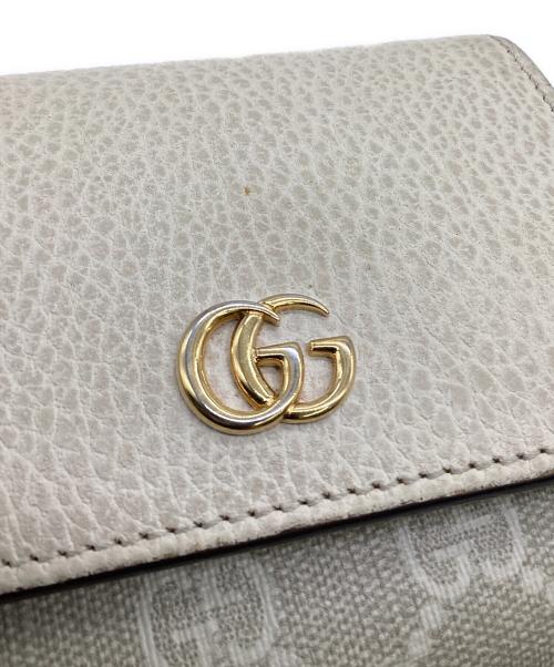 GUCCI（グッチ）GUCCI (グッチ) ダブルG バイカラー ミディアム ウォレット アイボリーの古着・服飾アイテム