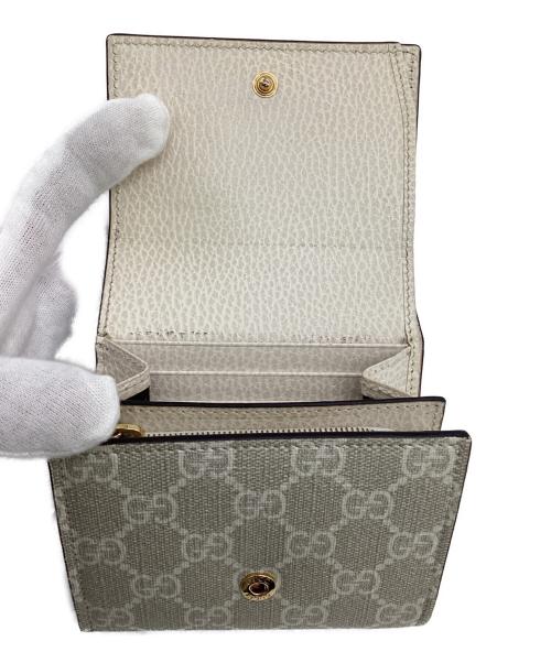 GUCCI（グッチ）GUCCI (グッチ) ダブルG バイカラー ミディアム ウォレット アイボリーの古着・服飾アイテム