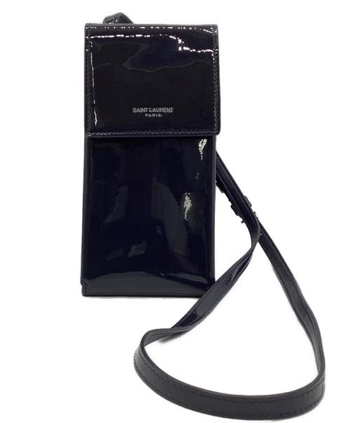 Saint Laurent Paris（サンローランパリ）Saint Laurent Paris (サンローランパリ) スマートフォンポーチ ネイビーの古着・服飾アイテム