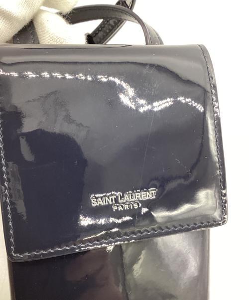 Saint Laurent Paris（サンローランパリ）Saint Laurent Paris (サンローランパリ) スマートフォンポーチ ネイビーの古着・服飾アイテム