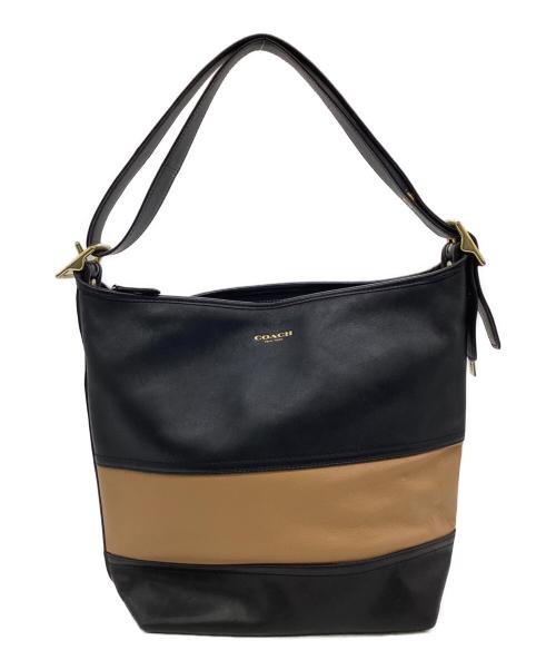 COACH（コーチ）COACH (コーチ) 2WAY ショルダーバッグ ブラック×ブラウンの古着・服飾アイテム