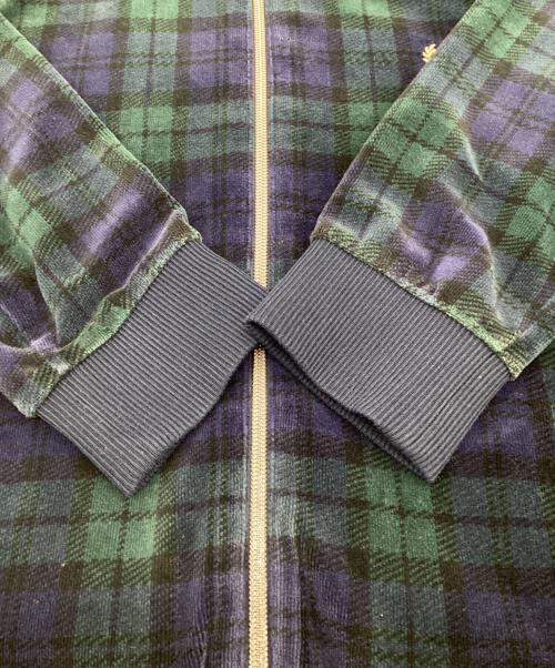 FRED PERRY（フレッドペリー）FRED PERRY (フレッドペリー) ベロアトラックジャケット ネイビー×グリーン サイズ:O（JASPO）の古着・服飾アイテム