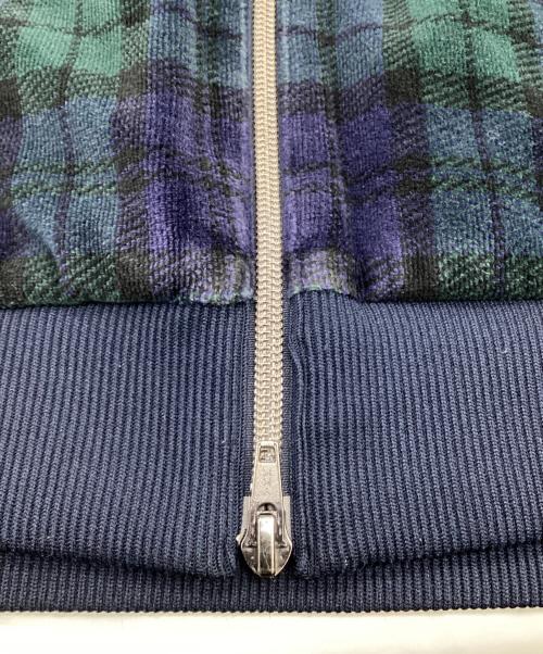 FRED PERRY（フレッドペリー）FRED PERRY (フレッドペリー) ベロアトラックジャケット ネイビー×グリーン サイズ:O（JASPO）の古着・服飾アイテム