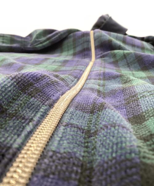 FRED PERRY（フレッドペリー）FRED PERRY (フレッドペリー) ベロアトラックジャケット ネイビー×グリーン サイズ:O（JASPO）の古着・服飾アイテム