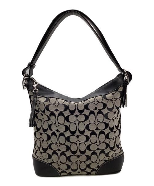 COACH（コーチ）COACH (コーチ) シグネチャー ショルダーバッグ ブラックの古着・服飾アイテム