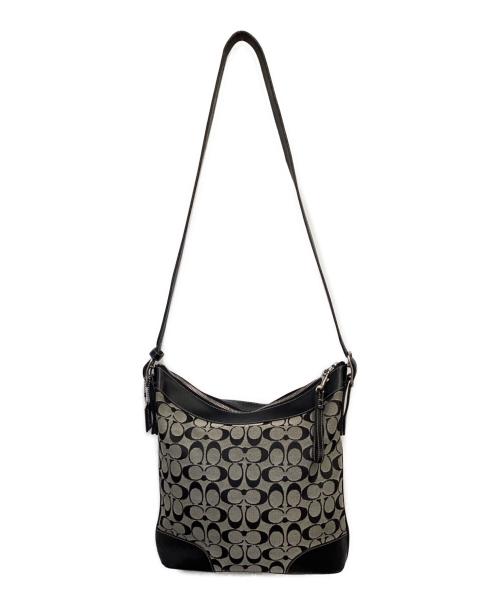 COACH（コーチ）COACH (コーチ) シグネチャー ショルダーバッグ ブラックの古着・服飾アイテム
